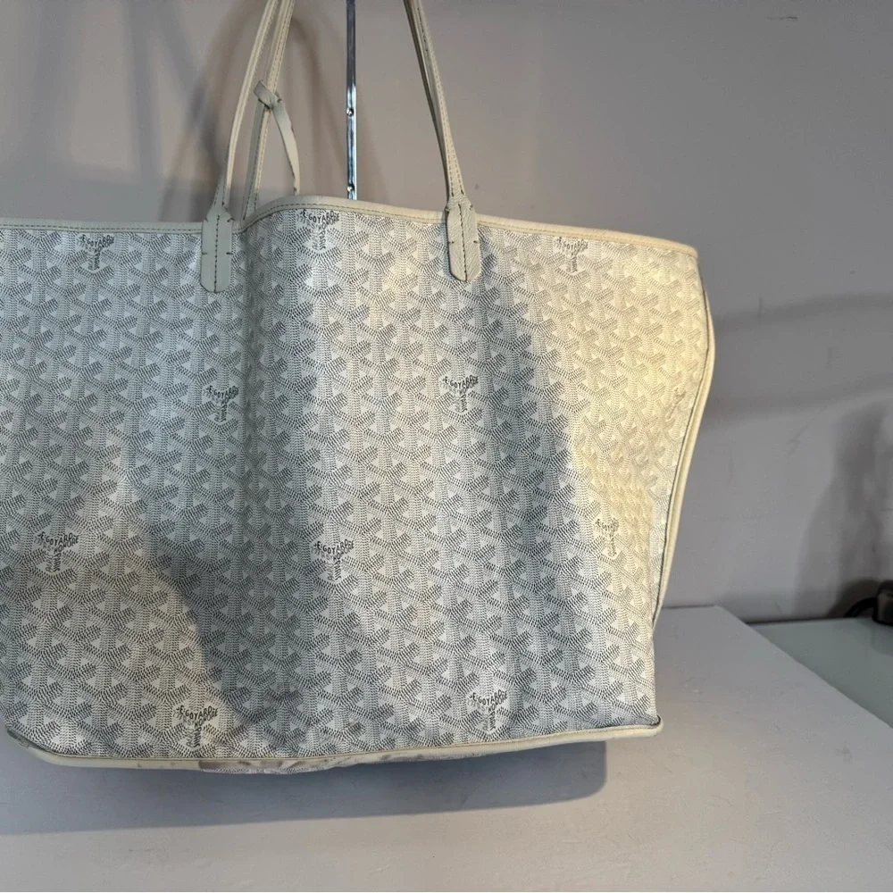 Goyard Anjou Reversible Tote Coated Canvas GM White Certified Authentic